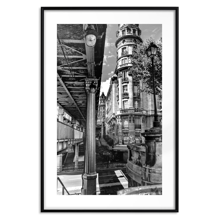 Wall Poster View of Bir-Hakeim - black and white city architecture with columns 132300 additionalImage 17
