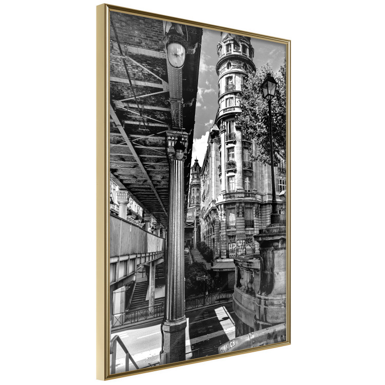 Wall Poster View of Bir-Hakeim - black and white city architecture with columns 132300 additionalImage 14