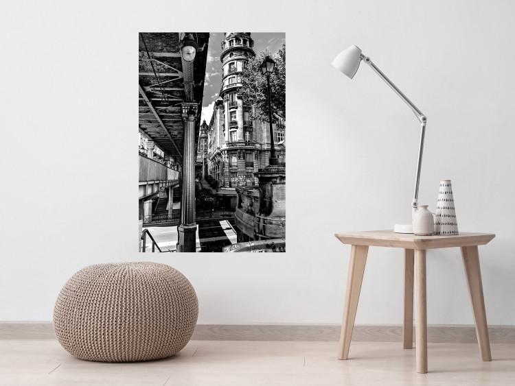 Wall Poster View of Bir-Hakeim - black and white city architecture with columns 132300 additionalImage 2