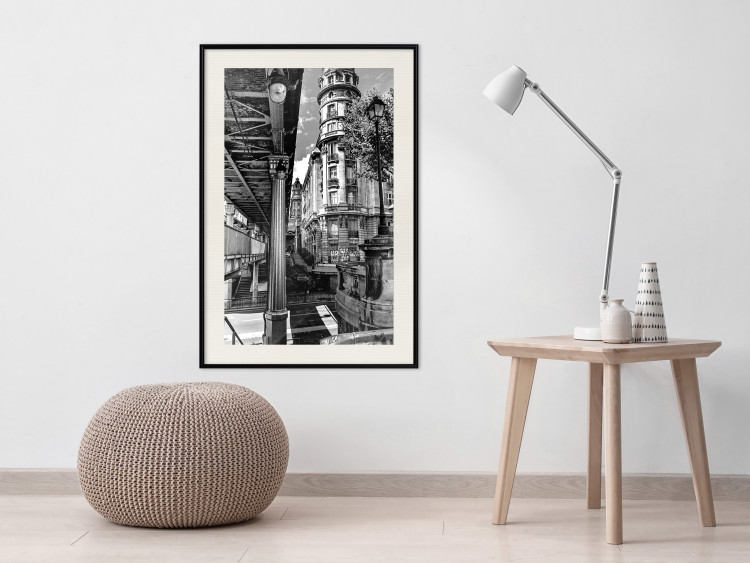 Wall Poster View of Bir-Hakeim - black and white city architecture with columns 132300 additionalImage 24
