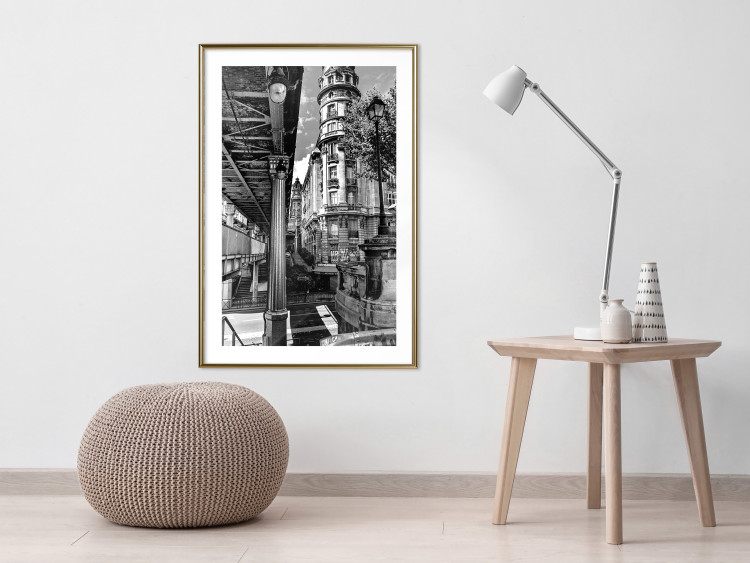Wall Poster View of Bir-Hakeim - black and white city architecture with columns 132300 additionalImage 15