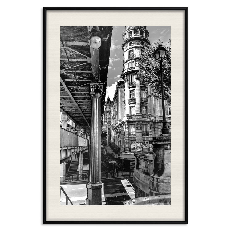 Wall Poster View of Bir-Hakeim - black and white city architecture with columns 132300 additionalImage 19