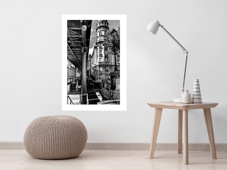 Wall Poster View of Bir-Hakeim - black and white city architecture with columns 132300 additionalImage 5