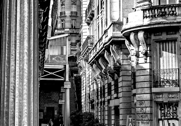 Wall Poster View of Bir-Hakeim - black and white city architecture with columns 132300 additionalImage 10