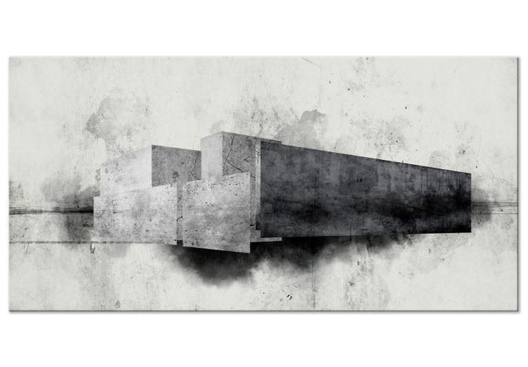 Canvas Architectural Variation (1-piece) - black and white abstraction 134400