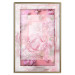 Poster First Love - pink composition of pink flowers with a natural frame 134500 additionalThumb 17
