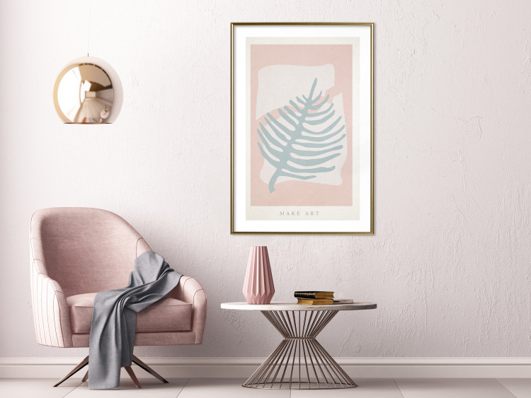 Poster Creating Art - pastel-colored leaf in an abstract motif 135000 additionalImage 15