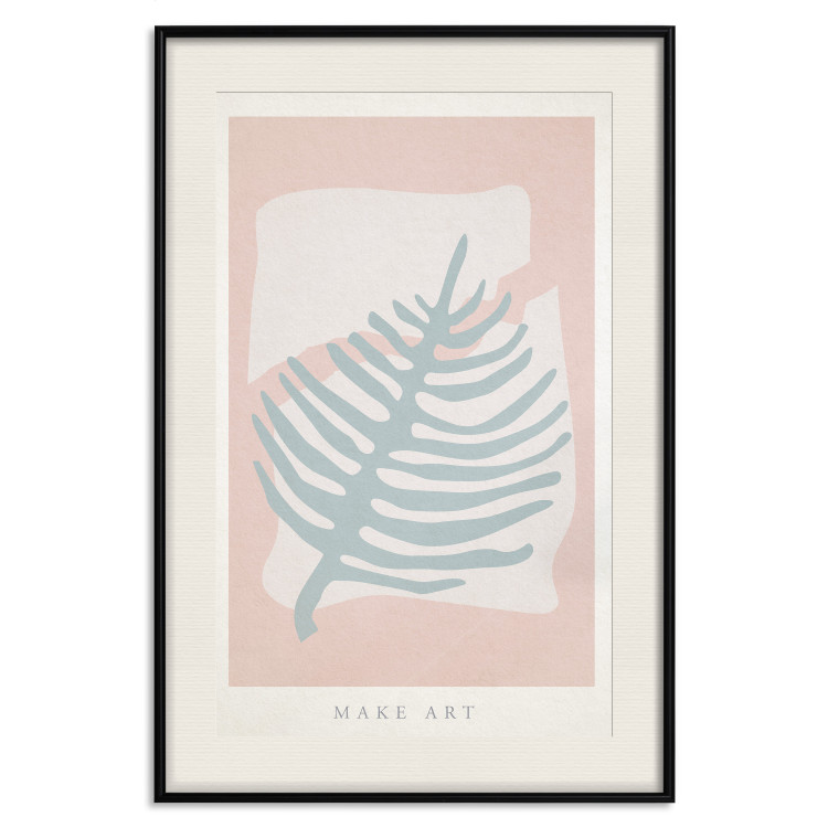 Poster Creating Art - pastel-colored leaf in an abstract motif 135000 additionalImage 19