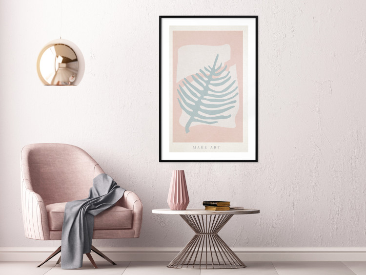 Poster Creating Art - pastel-colored leaf in an abstract motif 135000 additionalImage 23