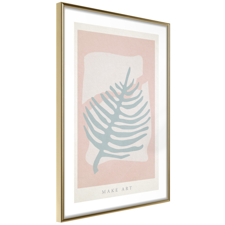 Poster Creating Art - pastel-colored leaf in an abstract motif 135000 additionalImage 9