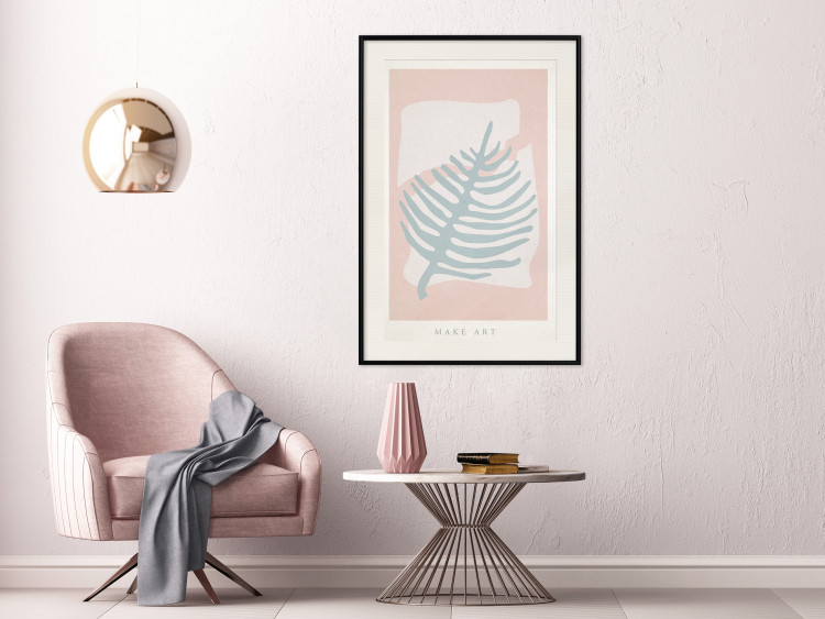 Poster Creating Art - pastel-colored leaf in an abstract motif 135000 additionalImage 24