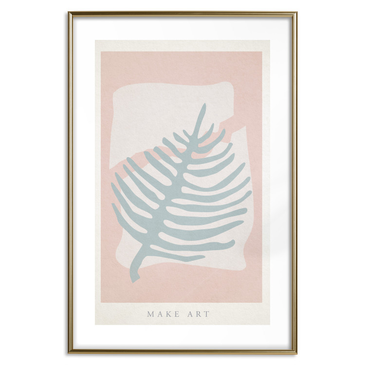 Poster Creating Art - pastel-colored leaf in an abstract motif 135000 additionalImage 14