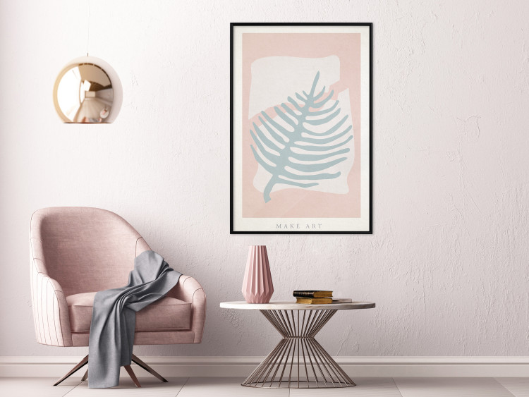 Poster Creating Art - pastel-colored leaf in an abstract motif 135000 additionalImage 4