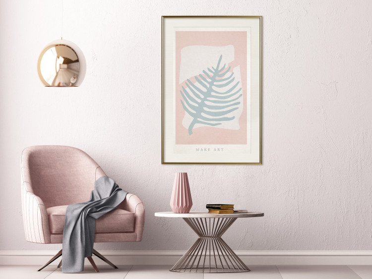 Poster Creating Art - pastel-colored leaf in an abstract motif 135000 additionalImage 22