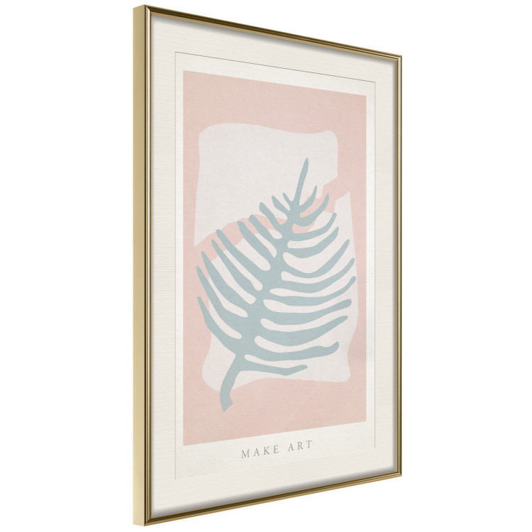 Poster Creating Art - pastel-colored leaf in an abstract motif 135000 additionalImage 3