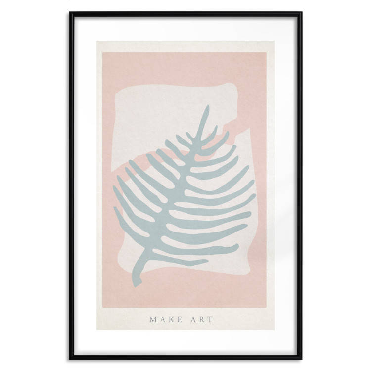 Poster Creating Art - pastel-colored leaf in an abstract motif 135000 additionalImage 15