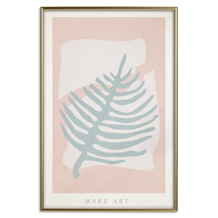 Poster Creating Art - pastel-colored leaf in an abstract motif 135000 additionalImage 17