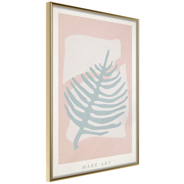 Poster Creating Art - pastel-colored leaf in an abstract motif 135000 additionalImage 12