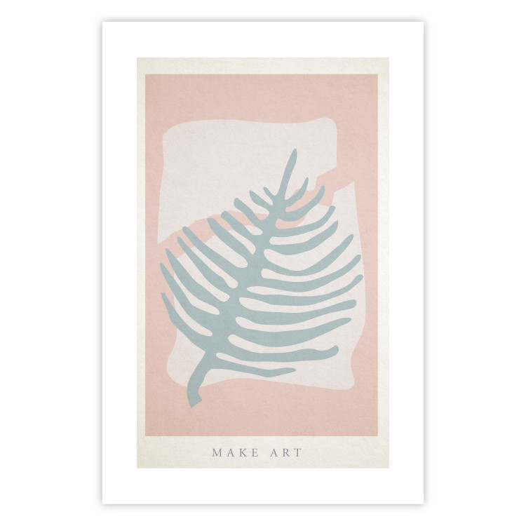 Poster Creating Art - pastel-colored leaf in an abstract motif 135000 additionalImage 25