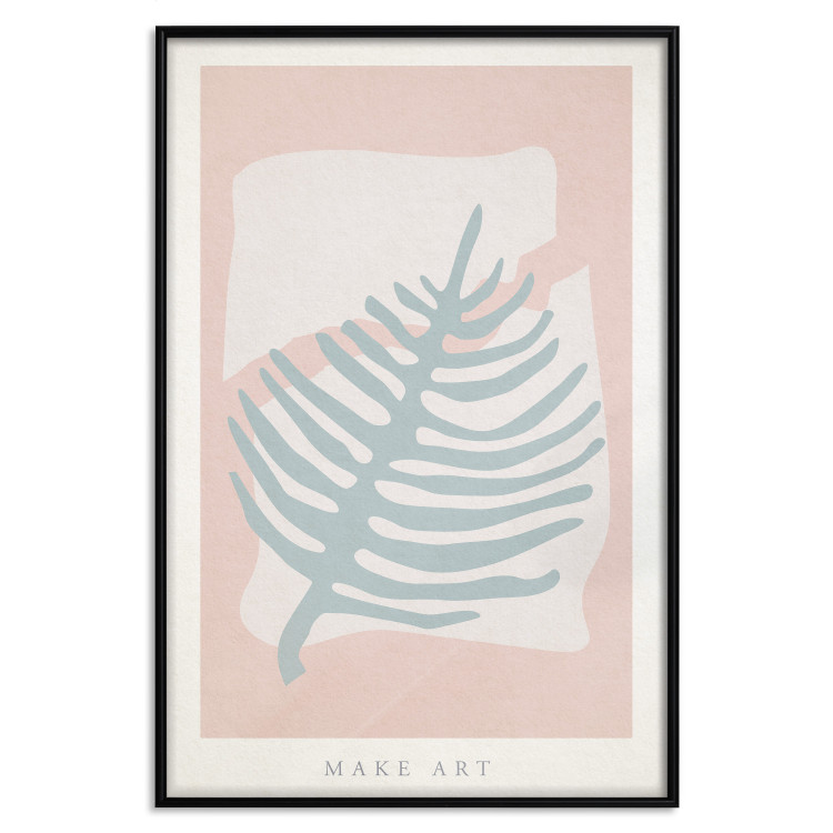 Poster Creating Art - pastel-colored leaf in an abstract motif 135000 additionalImage 18