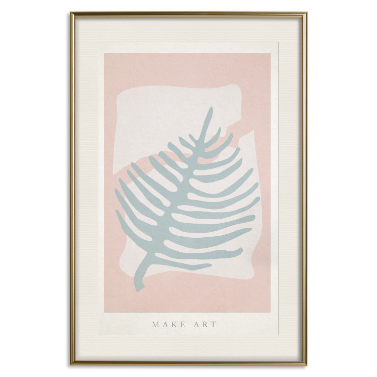 Poster Creating Art - pastel-colored leaf in an abstract motif 135000 additionalImage 20