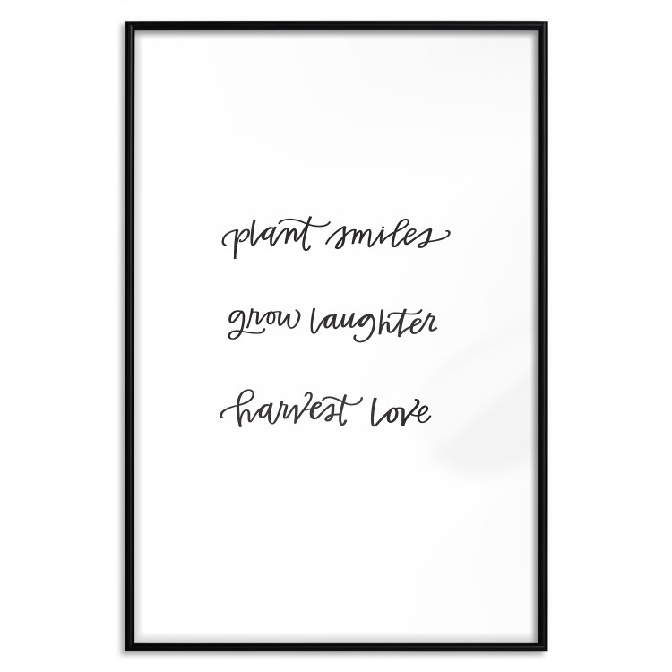 Wall Poster Joy and Love - black English texts on a white background 135600 additionalImage 3