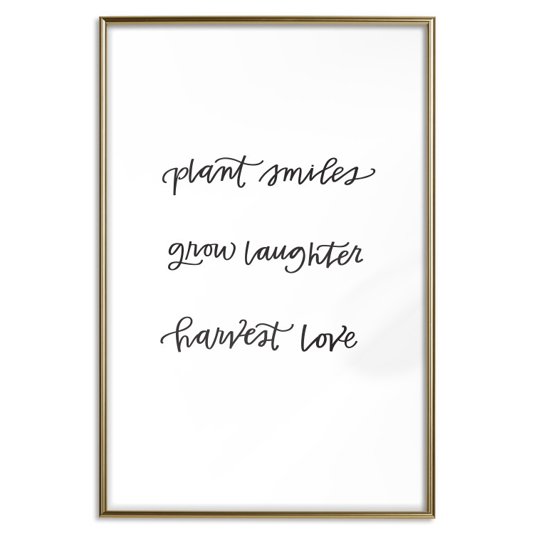 Wall Poster Joy and Love - black English texts on a white background 135600 additionalImage 6