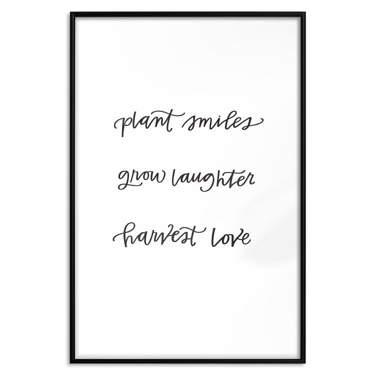 Wall Poster Joy and Love - black English texts on a white background 135600 additionalImage 5