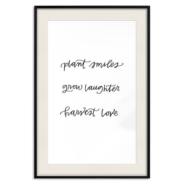 Wall Poster Joy and Love - black English texts on a white background 135600 additionalImage 3