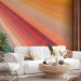 Wall Mural Summer sunshine - multicoloured retro striped background with texture 137500