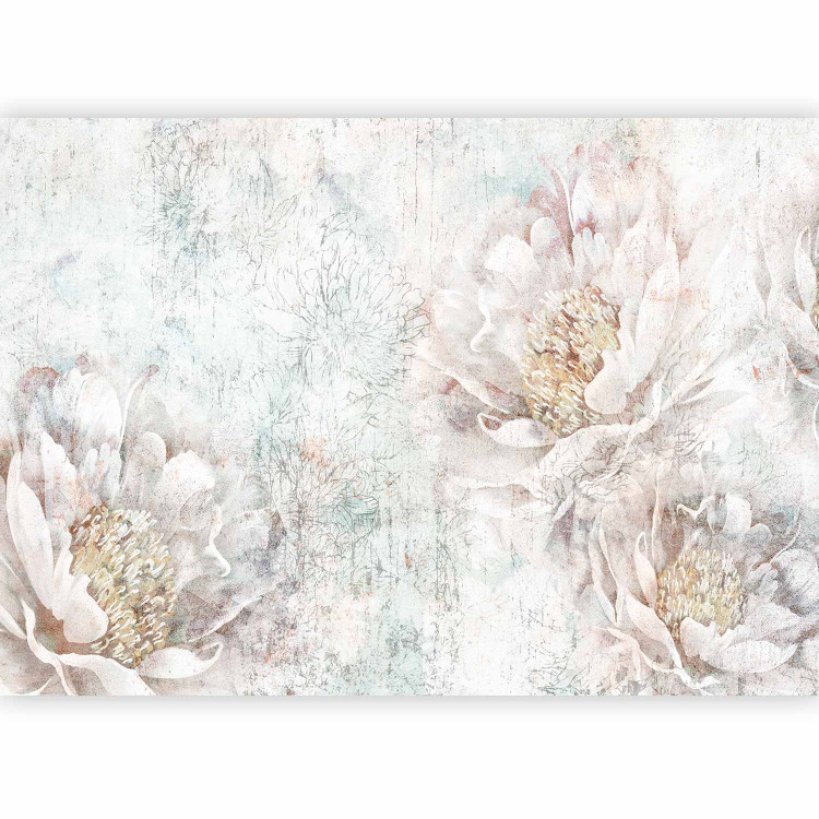 Photo Wallpaper Silk flowers - subtle floral motif on a textured pattern background 142700 additionalImage 5