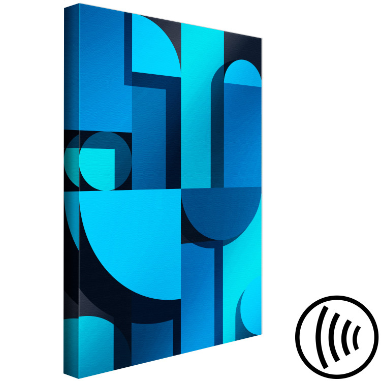 Canvas Print Art Geometry (1-piece) Vertical - blue art deco abstraction 143200 additionalImage 6