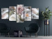 Canvas Print Spring Garden (5-piece) Wide - flowers on light canvas 143500 additionalThumb 3