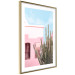 Wall Poster Miami Cactus - A Pink Holiday Home Against a Blue Sky and Light 144500 additionalThumb 10
