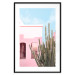 Wall Poster Miami Cactus - A Pink Holiday Home Against a Blue Sky and Light 144500 additionalThumb 18