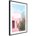 Wall Poster Miami Cactus - A Pink Holiday Home Against a Blue Sky and Light 144500 additionalThumb 9