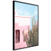 Wall Poster Miami Cactus - A Pink Holiday Home Against a Blue Sky and Light 144500 additionalThumb 11