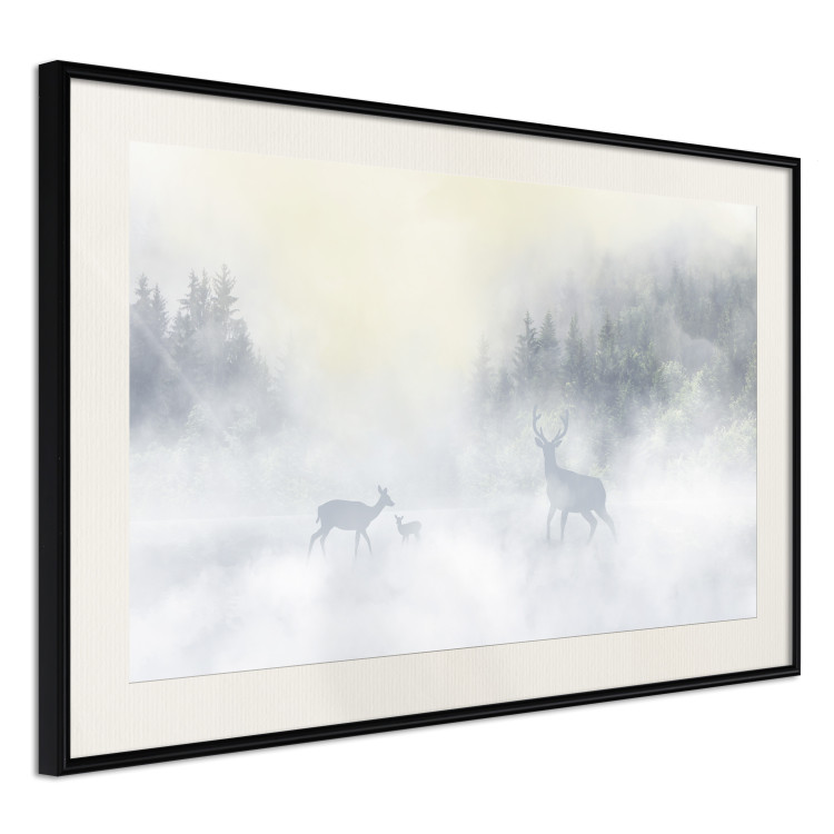 Wall Poster Roe Deer and Deer in the Fog - Animals Against the Background of Forests, Lake and Mountains 145300 additionalImage 13