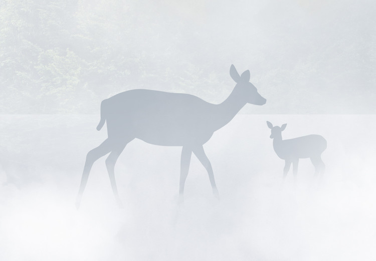 Wall Poster Roe Deer and Deer in the Fog - Animals Against the Background of Forests, Lake and Mountains 145300 additionalImage 7