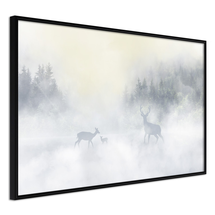 Wall Poster Roe Deer and Deer in the Fog - Animals Against the Background of Forests, Lake and Mountains 145300 additionalImage 9