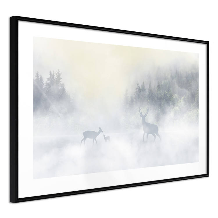 Wall Poster Roe Deer and Deer in the Fog - Animals Against the Background of Forests, Lake and Mountains 145300 additionalImage 10