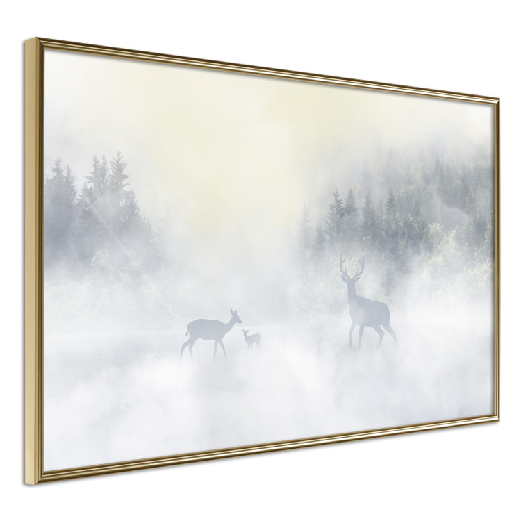 Wall Poster Roe Deer and Deer in the Fog - Animals Against the Background of Forests, Lake and Mountains 145300 additionalImage 8