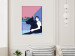 Canvas Art Print Woman with Dog (1-piece) - minimalist vector illustration 149700 additionalThumb 3