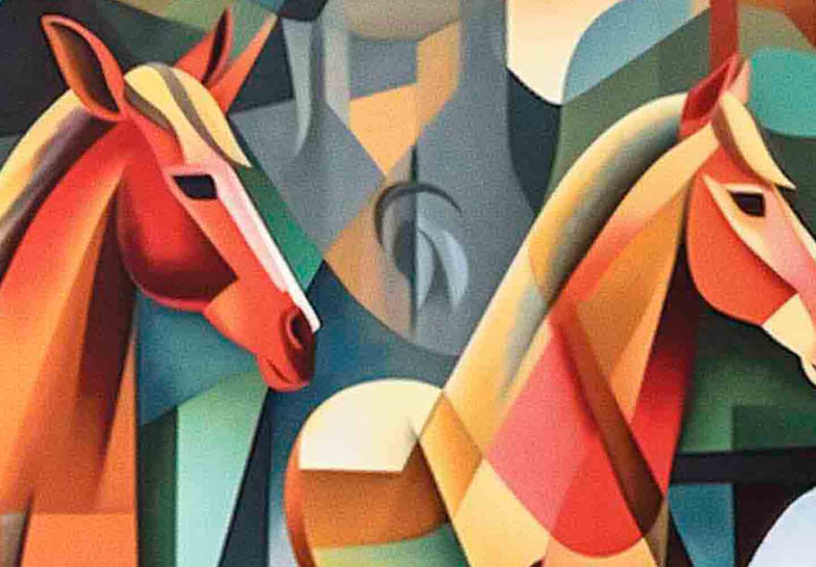 Large canvas print Cubist Horses - A Geometric Composition Inspired by Picasso’s Style [Large Format] 151100 additionalImage 5
