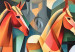 Large canvas print Cubist Horses - A Geometric Composition Inspired by Picasso’s Style [Large Format] 151100 additionalThumb 5