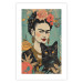 Wall Poster Frida With a Cat - A Portrait of the Painter Inspired by the Japanese Style 152200 additionalThumb 14