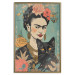 Wall Poster Frida With a Cat - A Portrait of the Painter Inspired by the Japanese Style 152200 additionalThumb 18