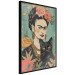Wall Poster Frida With a Cat - A Portrait of the Painter Inspired by the Japanese Style 152200 additionalThumb 4