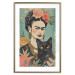 Wall Poster Frida With a Cat - A Portrait of the Painter Inspired by the Japanese Style 152200 additionalThumb 11