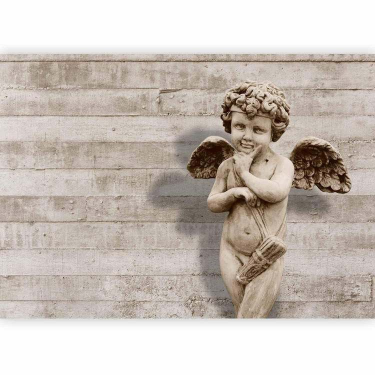 Wall Mural Cherub - sculpture of a cute angel on a retro concrete background 64500 additionalImage 5